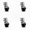 Service Caster 2 Inch Gloss Black Polyolefin Ball Caster - Side Mount Bracket - SCC, 4PK SCC-GR01S20-POS-GB-716-4-CB180-4 - alternate 1